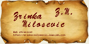 Zrinka Milošević vizit kartica